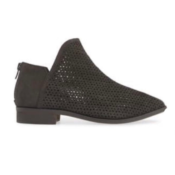 Kelsi Dagger Charcoal Gray Alley Suede Perforated Booties - Picture 2 of 10